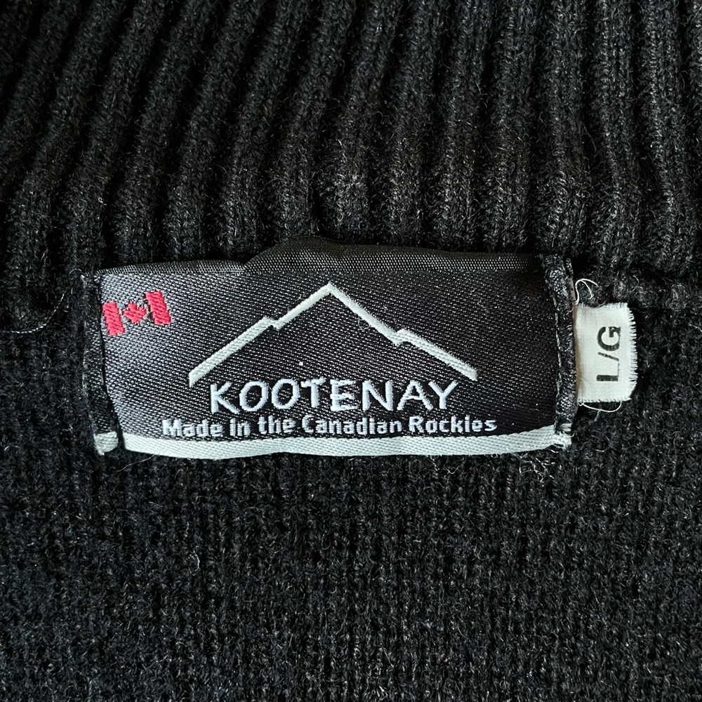 Kootenay Knitting Co Cardigan, Front Zip, Wool Blend, Made in Canada, Sz Large - Picture 11 of 11